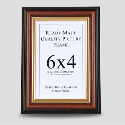 6x4 Brown & Gold Picture Frame
