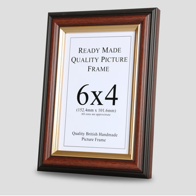 6x4 Brown & Gold Picture Frame