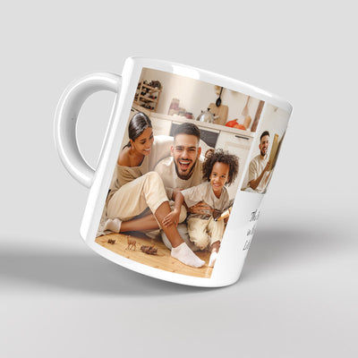 Personalised Photo Mug - 3 Pictures & Text