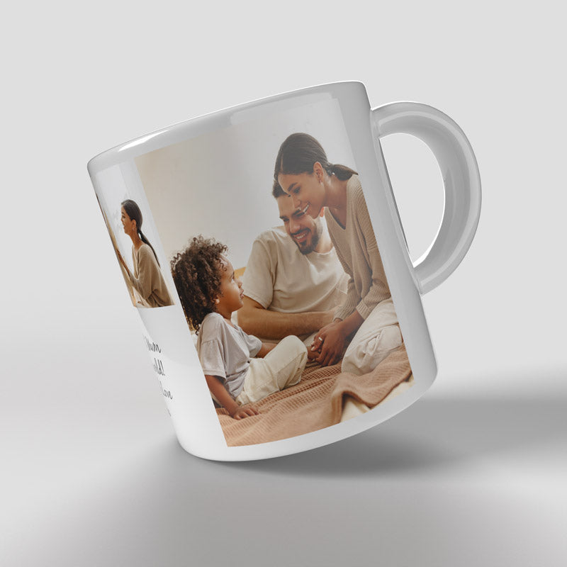 Personalised Photo Mug - 3 Pictures & Text