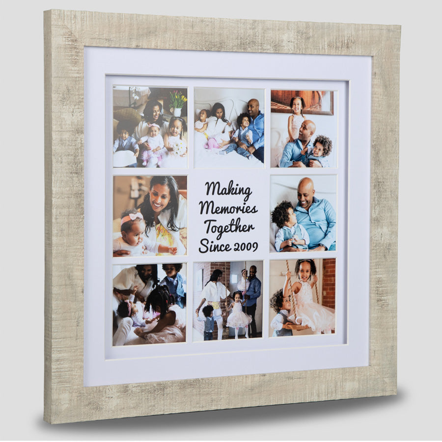 Personalised Framed Family Photo - 8 images & personalised text
