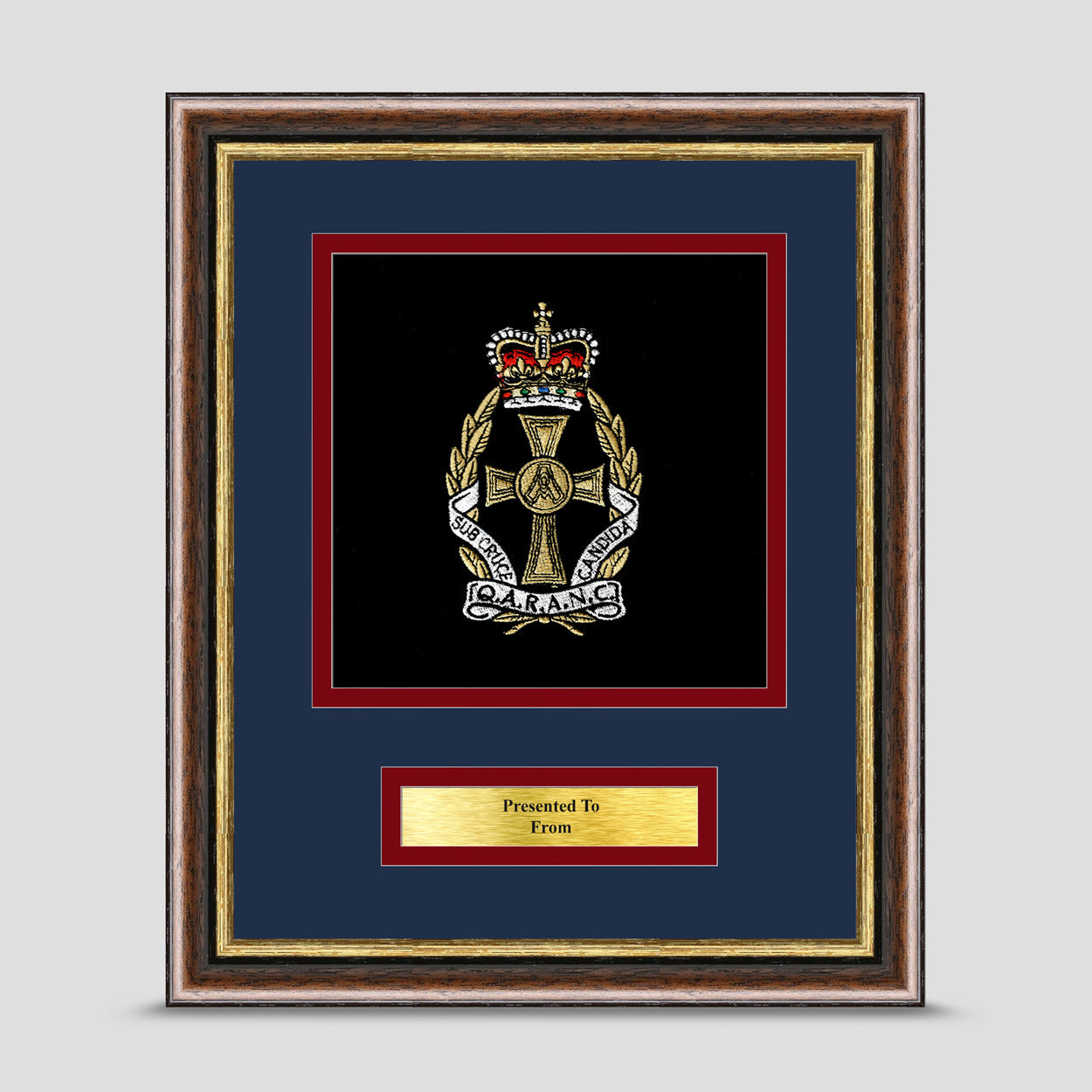 Queen Alexandra's Royal Army Nursing Corps Framed Military Embroidery Presentation REME