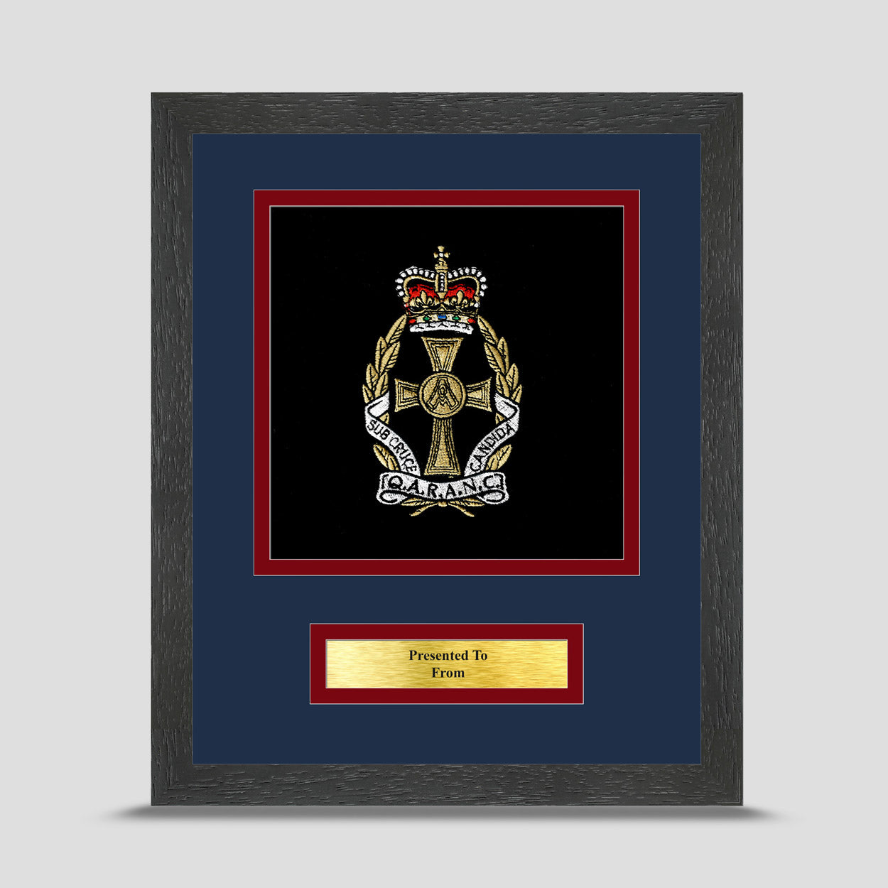 Queen Alexandra's Royal Army Nursing Corps Framed Military Embroidery Presentation REME
