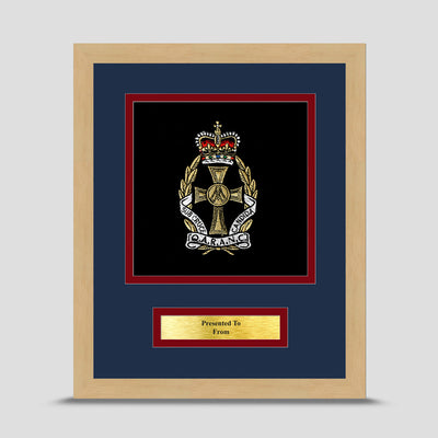 Queen Alexandra's Royal Army Nursing Corps Framed Military Embroidery Presentation REME