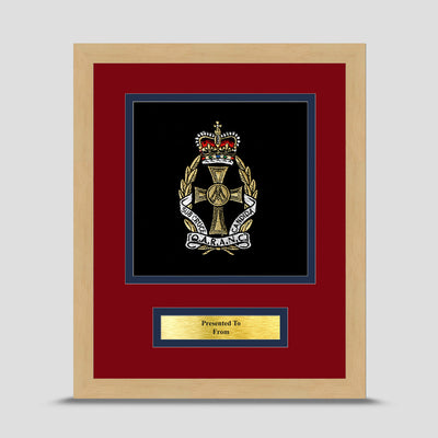 Queen Alexandra's Royal Army Nursing Corps Framed Military Embroidery Presentation REME