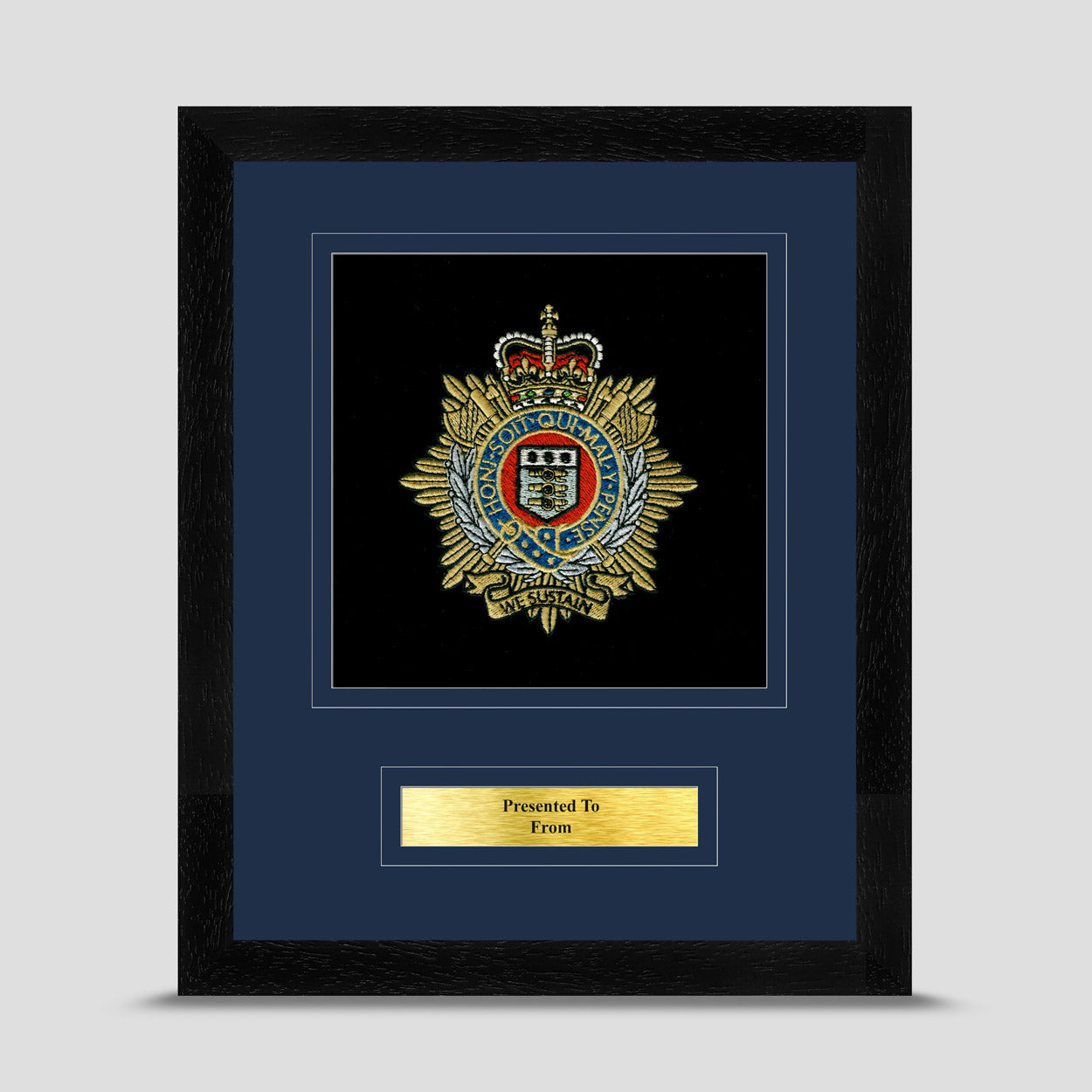 Royal Logistics Corps Framed Military Embroidery Presentation