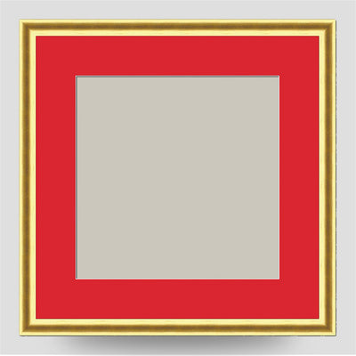 10x10 Thin Gold Cushion Frame with a 8x8 Mount