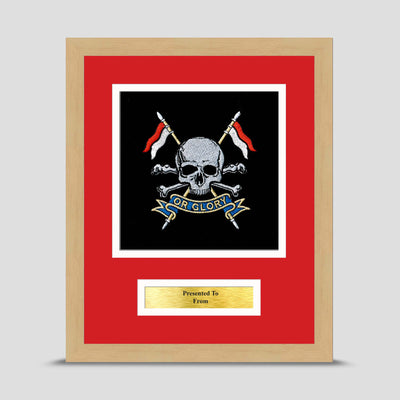 Royal Lancers Framed Military Embroidery Presentation