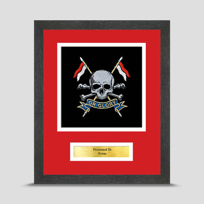 Royal Lancers Framed Military Embroidery Presentation