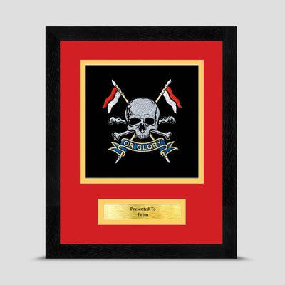 Royal Lancers Framed Military Embroidery Presentation