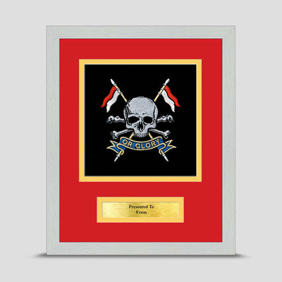 Royal Lancers Framed Military Embroidery Presentation