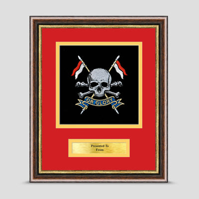 Royal Lancers Framed Military Embroidery Presentation