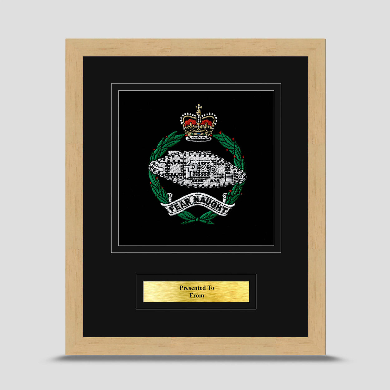 Royal Tank Regiment Framed Military Embroidery Presentation RTR