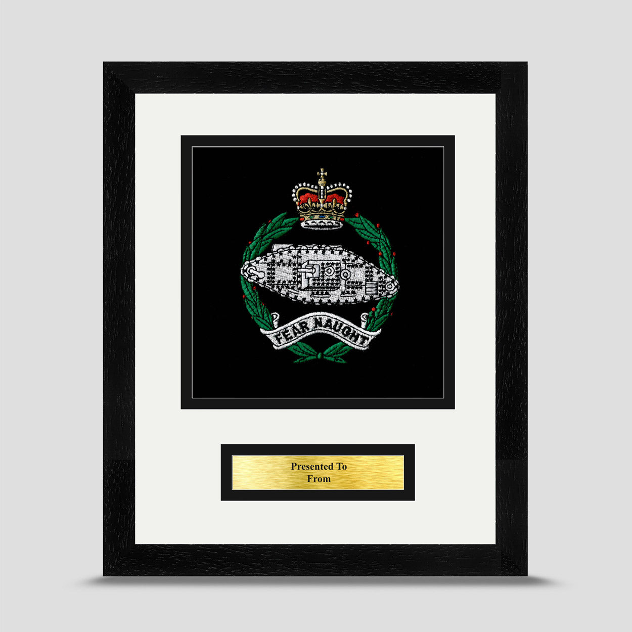 Royal Tank Regiment Framed Military Embroidery Presentation RTR