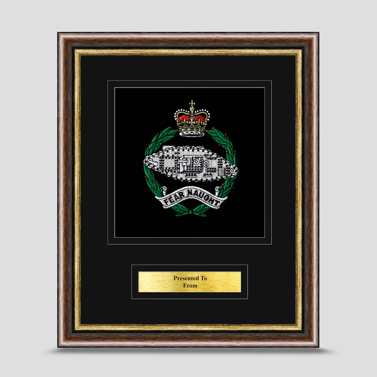 Royal Tank Regiment Framed Military Embroidery Presentation RTR