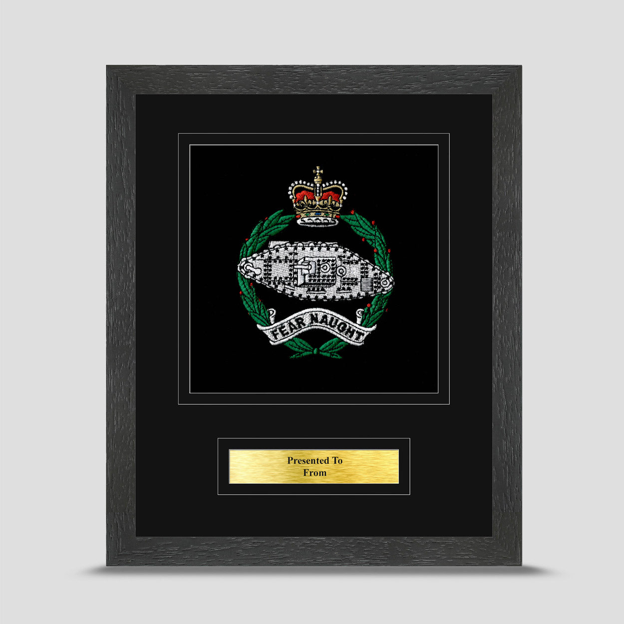 Royal Tank Regiment Framed Military Embroidery Presentation RTR