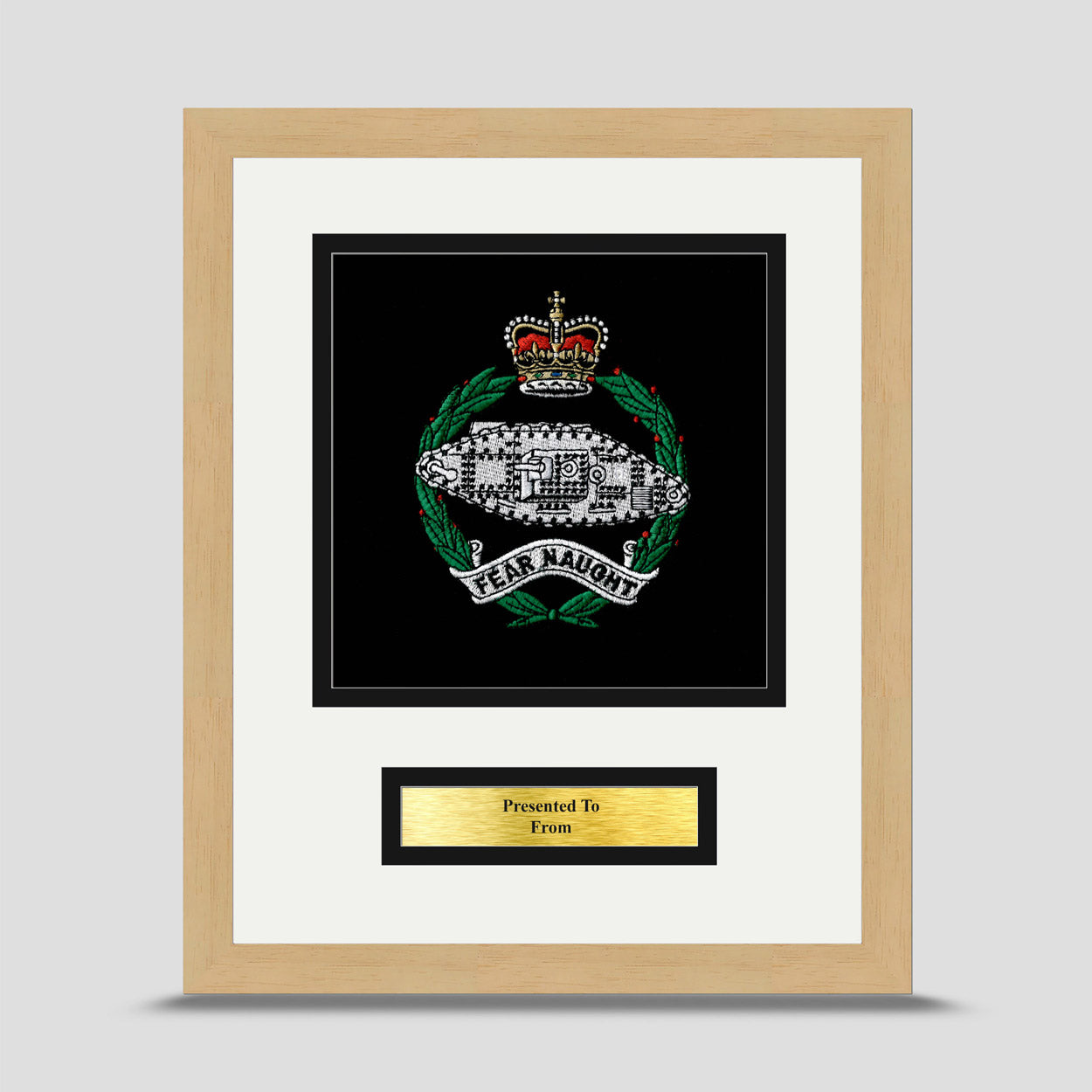 Royal Tank Regiment Framed Military Embroidery Presentation RTR