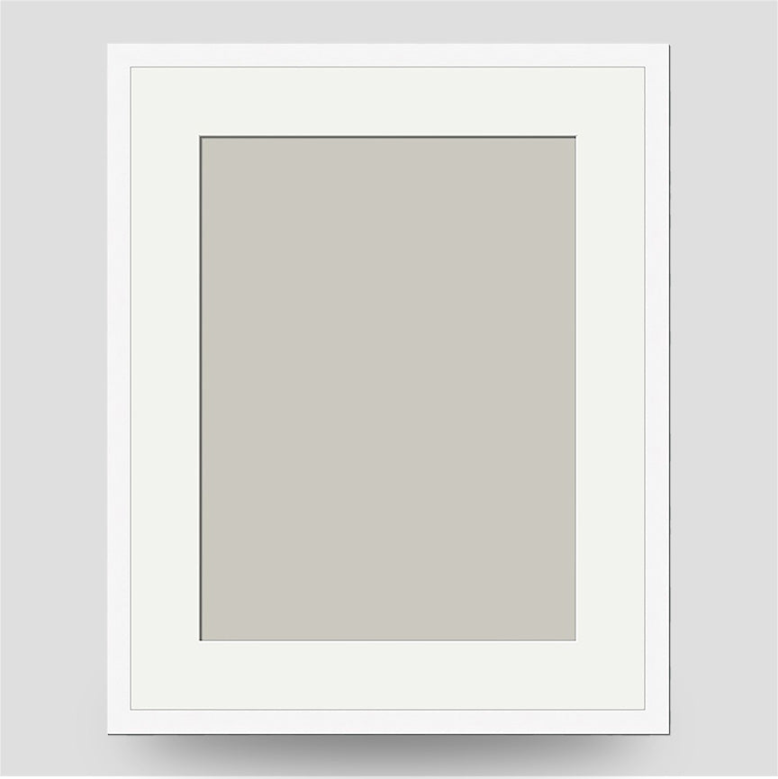20x16 Classic White Picture Frame with 16x12 Mount