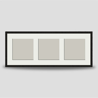 Classic Black Triple Landscape Frame Square Size Prints available in 4x4, 5x5 and 6x6 sizes