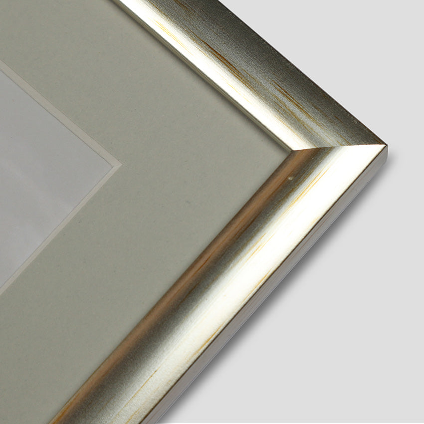 10x10 Thin Silver Cushion Frame with a 6x6 Mount