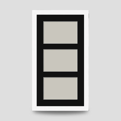 Triple Landscape Photo Frame Classic White in 5x3.5, 6x4 & 7x5 size